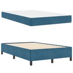 vidaXL Cadre de lit avec matelas Bleu foncé 120 x 200 cm tissu