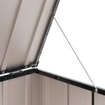 vidaXL Boîte de Rangement de Jardin Noir 101 x 56 5 x 50 cm Acier