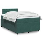 vidaXL Sommier à lattes de lit et matelas Vert foncé 120x200cm Velours