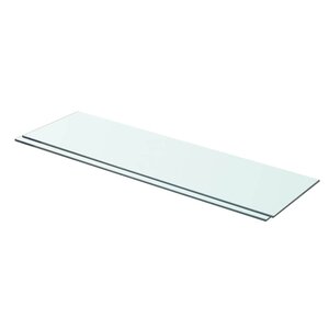 vidaXL Panneaux d'étagère 2 Pièces Verre Transparent 70 x 20 cm