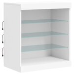 vidaXL Buffet avec lumières LED blanc 60 5x37x67 cm