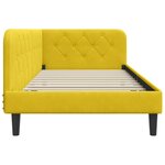 vidaXL Cadre de lit d'angle Jaune 100 x 200 cm Velours