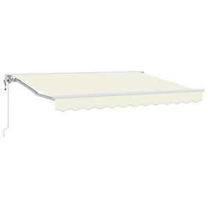 vidaXL Auvent rétractable électrique Crème 3 5 x 2 5 m