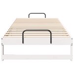 vidaXL Cadre de lit Blanc 90 x 220 cm Pin massif