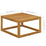 vidaXL Salon de jardin 6 Pièces avec coussins Bois d'acacia solide