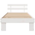 vidaXL Cadre de lit Blanc 100 x 200 cm Bois de pin massif