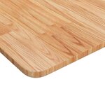 vidaXL Dessus de table carré Marron clair90x90x1 5cm Bois chêne traité