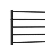 vidaXL Cadre de lit métal sans matelas avec tête de lit noir 107x203cm