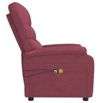vidaXL Fauteuil électrique de massage Bordeaux Tissu
