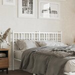 vidaXL Tête de lit métal blanc 137 cm