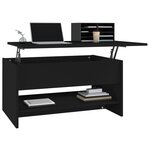 vidaXL Table basse Noir 80x50x40 cm Bois d'ingénierie