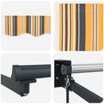 vidaXL Store rétractable manuel avec LEDs 3 x 2 5 m