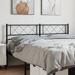 vidaXL Tête de lit de remplacement métal noir 120 cm