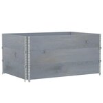 vidaXL Jardinière gris 120x80 cm bois massif de pin