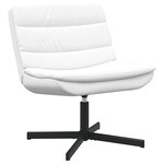 vidaXL Chaise Pivotante Blanche Tissu polyester  Cadre en métal Moyenne