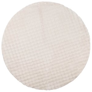 vidaXL Tapis de surface Rond HUARTE Beige Ø 160 CM Polyester