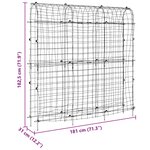 vidaXL Treillis de jardin pour plantes grimpantes forme de U acier