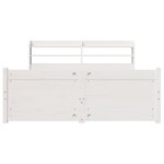 vidaXL Cadre de lit avec tête de lit sans matelas blanc 140x200 cm