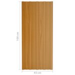 vidaXL Panneaux de toiture 36 Pièces acier galvanisé naturel 100x45 cm