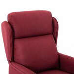 vidaXL Fauteuil inclinable Rouge bordeaux 67.5 x 93.5 x 101.5 cm tissu
