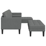 vidaXL Ensemble de Canapés avec coussin 2 Pièces Gris foncé Polyester