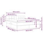 vidaXL Lit de Rangement Gris foncé 160 x 200 cm Velours