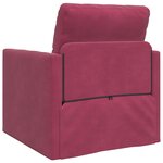 vidaXL Sofa Lit 2-en-1 Rouge Vin 74x77x81 cm Velours