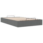 vidaXL Cadre de lit ottoman sans matelas gris foncé 120x200 cm tissu