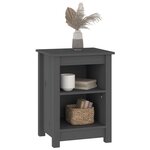 vidaXL Tables de chevet 2 Pièces Gris 40x35x55 cm Bois de pin solide