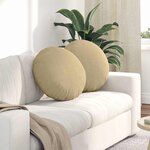 vidaXL Coussins de siège 2 Pièces Vert gris Ø 50 cm