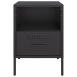 vidaXL Table de chevet noir 36x39x50 5 cm acier laminé à froid
