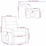 vidaXL Fauteuil inclinable de massage électrique Crème Tissu