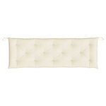 vidaXL Coussins de banc de jardin lot de 2 blanc crème tissu Oxford