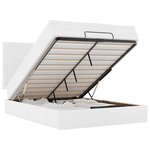 VidaXL Cadre de lit ottoman avec matelas blanc 140x200 cm similicuir