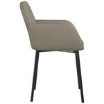 vidaXL Chaises à manger lot de 2 Gris clair Velours