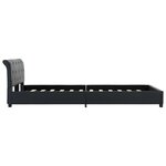 vidaXL Cadre de lit sans matelas noir similicuir 120x200 cm