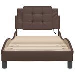 vidaXL Cadre de lit avec LED sans matelas marron 80x200 cm