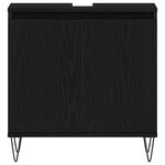 vidaXL Set de Meubles de Salle de Bain avec stockage 3 Pièces Chêne noir