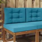 vidaXL Coussin de canapé d'extérieur 2 Pièces Bleu royal Polyester