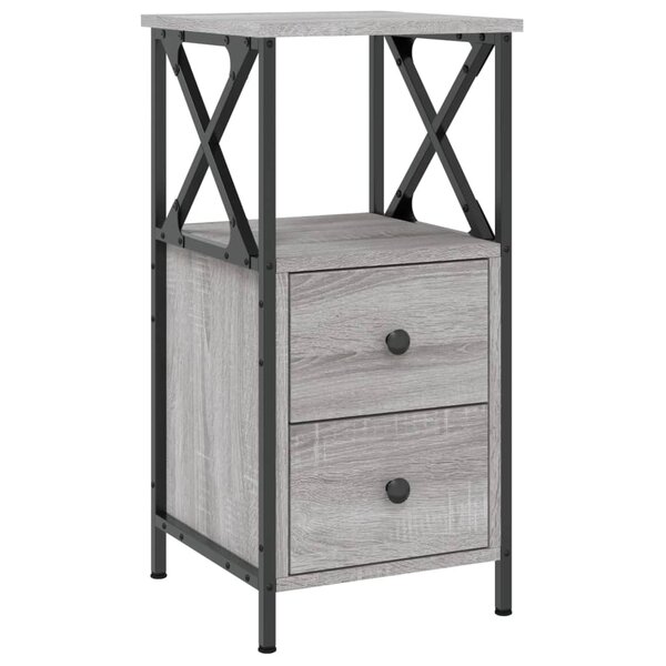 vidaXL Table de chevet sonoma gris 34x35 5x70 cm bois d'ingénierie