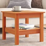 vidaXL Table basse cire marron 45x45x40 cm bois massif de pin