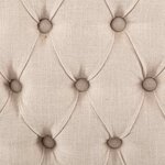 vidaXL Chaises à manger lot de 2 beige tissu à l'aspect de lin