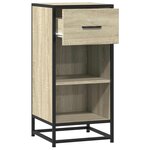 vidaXL Buffet chêne sonoma 35 5x35x76 cm bois d'ingénierie et métal