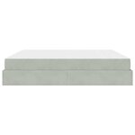 vidaXL Cadre de lit Gris clair 200 x 200 cm Velours