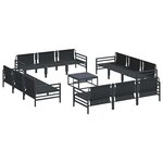 vidaXL Ensemble de canapé de jardin 13 Pièces Anthracite Acier