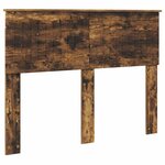 vidaXL Cadre de lit Chêne fumé 135 x 190 cm Pin massif