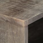 vidaXL Meuble TV Gris 130x30x46 cm Bois massif de manguier brut