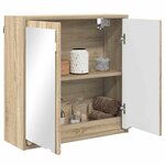 vidaXL Armoire Miroir de Salle de Bain Chêne Sonoma 60 x 20 x 60 cm