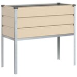 vidaXL Jardinière Ivoire 100 x 45 x 90 cm Acier galvanisé