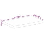 vidaXL Dessus de table à bord vivant 50x40x3 8 cm bois massif manguier